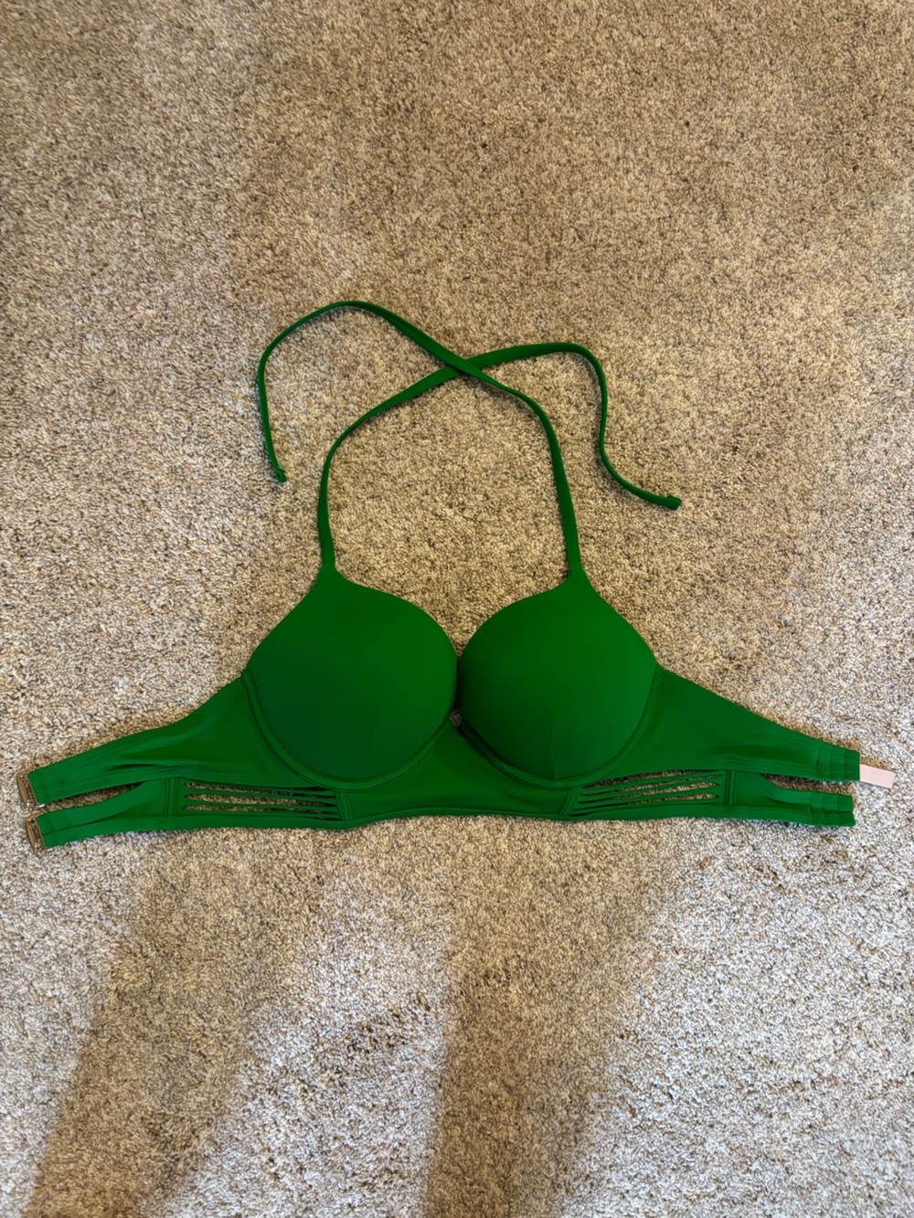 Victoria's Secret 34D Emerald Green padded Bikini Top